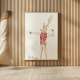 Reindeer VIII by Wild Apple Portfolio. shown as over sized large wall art. Available as an archival giclee rolled canvas, fine art paper, or poster print. SKU 103522h.