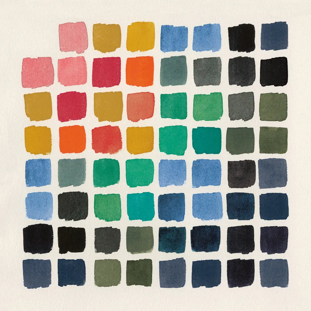 Retro Color Chart by Wild Apple Portfolio. SKU 80393a. Archival Giclee Fine art print for wall decor.