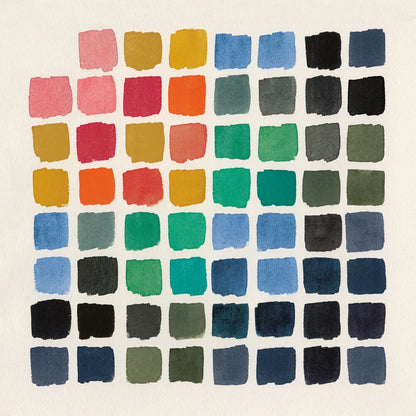 Retro Color Chart by Wild Apple Portfolio. SKU 80393a. Archival Giclee Fine art print for wall decor.