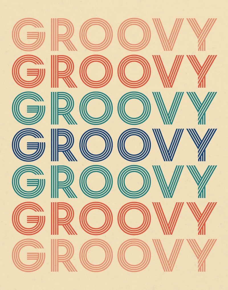 Retro Words I Cream by Wild Apple Portfolio