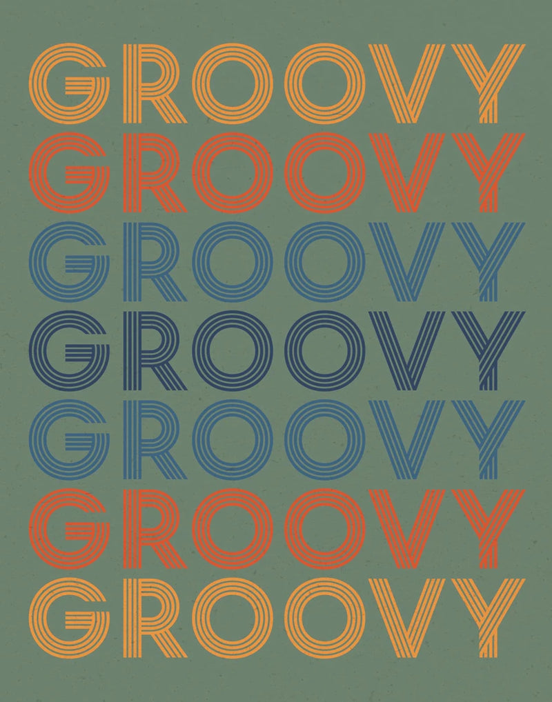 Retro Words I Green by Wild Apple Portfolio