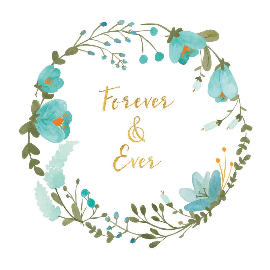 Romantic Floral I Blue by Wild Apple Portfolio. SKU 57582a. Archival Giclee Fine art print for wall decor.