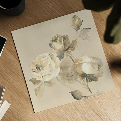 Rose Blossoms Crop by Wild Apple Portfolio. Shown as a detailed flat fine art print, highlighting archival giclee quality. Available as an archival giclee rolled canvas, fine art paper, or poster print. SKU 15599a.