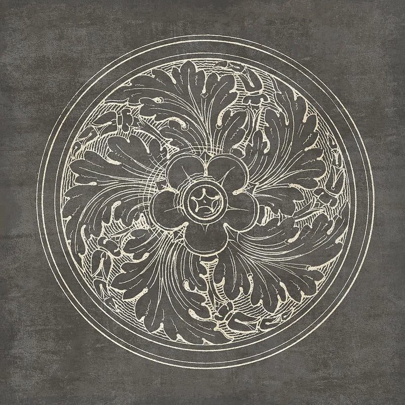 Rosette II Gray by Wild Apple Portfolio. SKU 21574a. Archival Giclee Fine art print for wall decor.