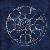 Rosette III Indigo by Wild Apple Portfolio. SKU 23698a. Archival Giclee Fine art print for wall decor.