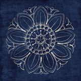 Rosette VII Indigo by Wild Apple Portfolio. SKU 23702a. Archival Giclee Fine art print for wall decor.