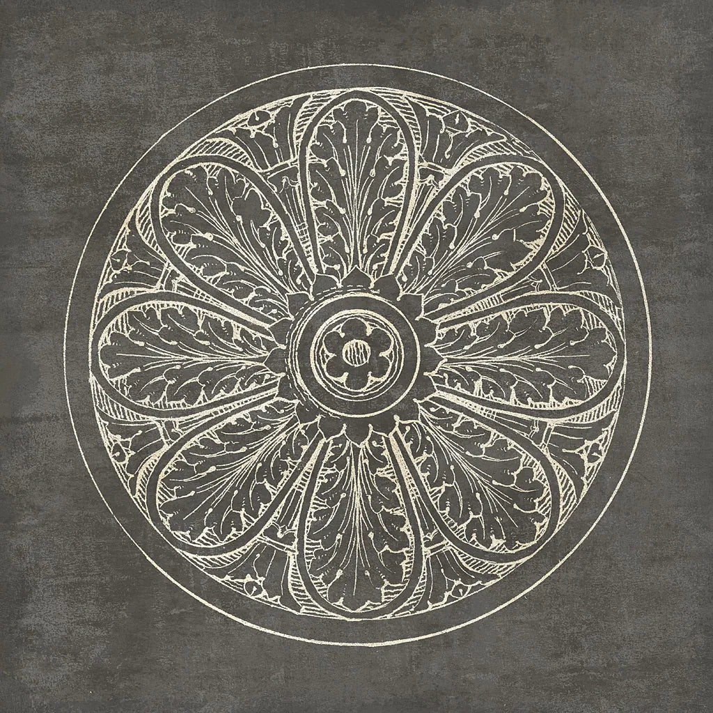 Rosette VIII Gray by Wild Apple Portfolio. SKU 21580a. Archival Giclee Fine art print for wall decor.