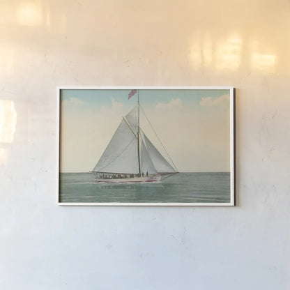 Sailing Party by Wild Apple Portfolio. shown as a paper print in a white frame. Available as a archival giclee rolled canvas, fine art paper, or poster print. SKU 75182i.