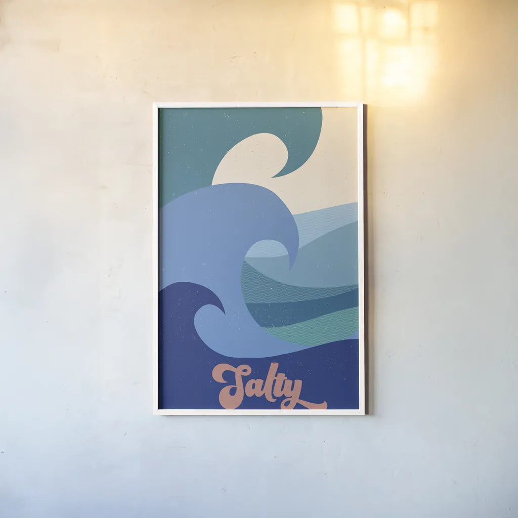Salty by Wild Apple Portfolio. shown as a paper print in a white frame. Available as a archival giclee rolled canvas, fine art paper, or poster print. SKU 65527h.