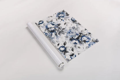 Scent of Roses Indigo by Wild Apple Portfolio. shown as a rolled paper print. Available as archival giclee rolled canvas, fine art paper, or poster print. SKU 21956i.