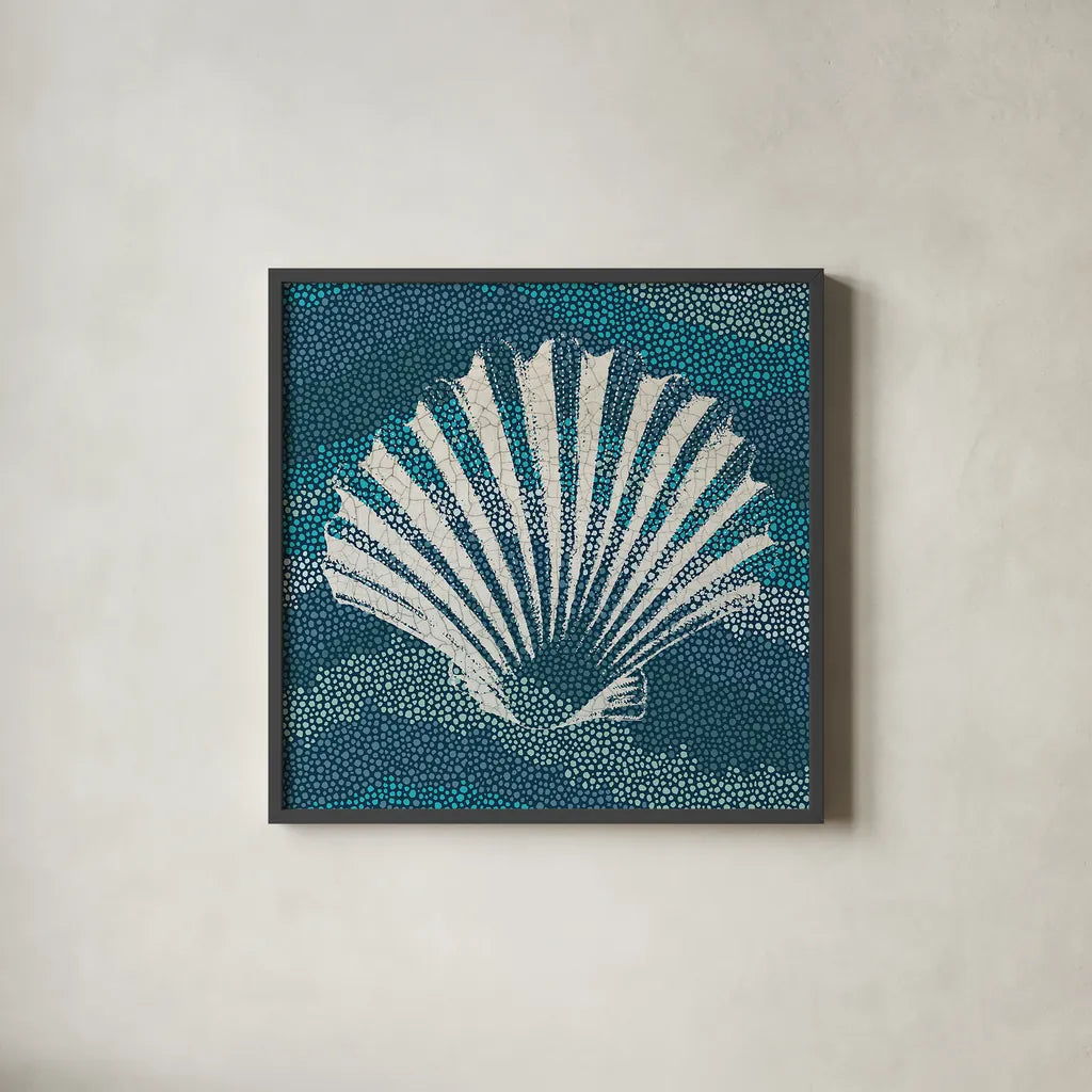 Sea Glass I by Wild Apple Portfolio. Shown in a sleek black glass frame for a contemporary gallery look. Available as an archival giclee rolled canvas, fine art paper, or poster print. SKU 15757a.