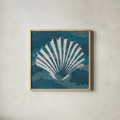 Sea Glass I by Wild Apple Portfolio. Shown in a natural wood glass frame for a timeless modern aesthetic. Available as an archival giclee rolled canvas, fine art paper, or poster print. SKU 15757a.