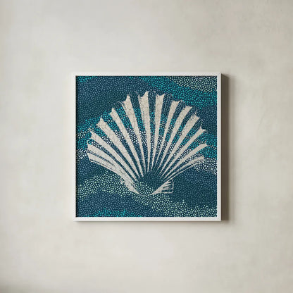 Sea Glass I by Wild Apple Portfolio. Shown in a crisp white glass frame for a clean and minimalist style. Available as an archival giclee rolled canvas, fine art paper, or poster print. SKU 15757a.