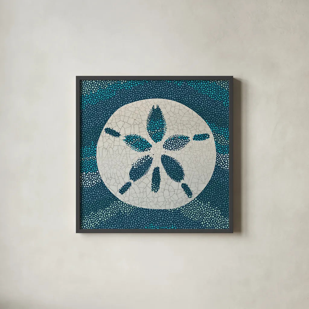 Sea Glass II by Wild Apple Portfolio. Shown in a sleek black glass frame for a contemporary gallery look. Available as an archival giclee rolled canvas, fine art paper, or poster print. SKU 15756a.