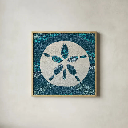 Sea Glass II by Wild Apple Portfolio. Shown in a natural wood glass frame for a timeless modern aesthetic. Available as an archival giclee rolled canvas, fine art paper, or poster print. SKU 15756a.