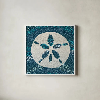 Sea Glass II by Wild Apple Portfolio. Shown in a crisp white glass frame for a clean and minimalist style. Available as an archival giclee rolled canvas, fine art paper, or poster print. SKU 15756a.