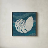 Sea Glass III by Wild Apple Portfolio. Shown in a sleek black glass frame for a contemporary gallery look. Available as an archival giclee rolled canvas, fine art paper, or poster print. SKU 15758a.