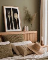 Setting the Table I by Wild Apple Portfolio. shown as a paper print in a natural frame. Available as a archival giclee rolled canvas, fine art paper, or poster print. SKU 77437h.
