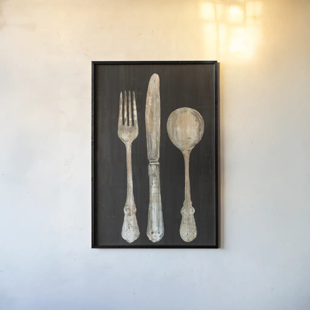 Setting the Table I by Wild Apple Portfolio. shown as a paper print in a black flame. Available as a archival giclee rolled canvas, fine art paper, or poster print. SKU 77437h.