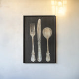Setting the Table I by Wild Apple Portfolio. shown as a paper print in a black flame. Available as a archival giclee rolled canvas, fine art paper, or poster print. SKU 77437h.