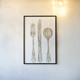 Setting the Table I by Wild Apple Portfolio. shown as a paper print in a black flame. Available as a archival giclee rolled canvas, fine art paper, or poster print. SKU 80753h.