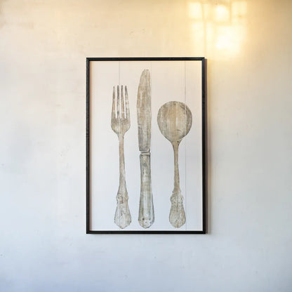 Setting the Table I by Wild Apple Portfolio. shown as a paper print in a black flame. Available as a archival giclee rolled canvas, fine art paper, or poster print. SKU 80753h.