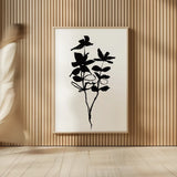 Silhouette Floral I by Wild Apple Portfolio. shown as over sized large wall art. Available as an archival giclee rolled canvas, fine art paper, or poster print. SKU 71331h.