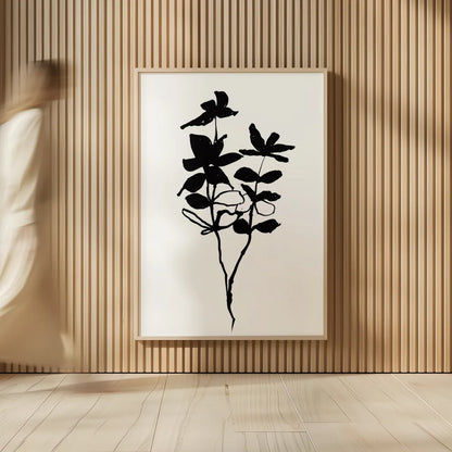 Silhouette Floral I by Wild Apple Portfolio. shown as over sized large wall art. Available as an archival giclee rolled canvas, fine art paper, or poster print. SKU 71331h.