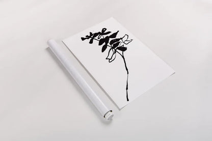Silhouette Floral II by Wild Apple Portfolio. shown as a rolled paper print. Available as archival giclee rolled canvas, fine art paper, or poster print. SKU 71332h.