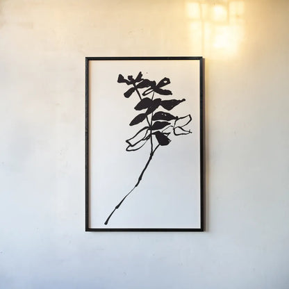 Silhouette Floral II by Wild Apple Portfolio. shown as a paper print in a black flame. Available as a archival giclee rolled canvas, fine art paper, or poster print. SKU 71332h.