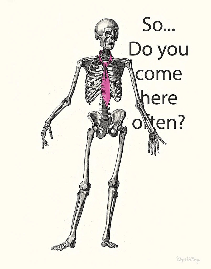Skeleton Walks Into a Bar IV Ivory by Wild Apple Portfolio