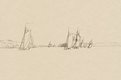 Sketch of the Harbor I by Wild Apple Portfolio. SKU 95811i. Archival Giclee Fine art print for wall decor.