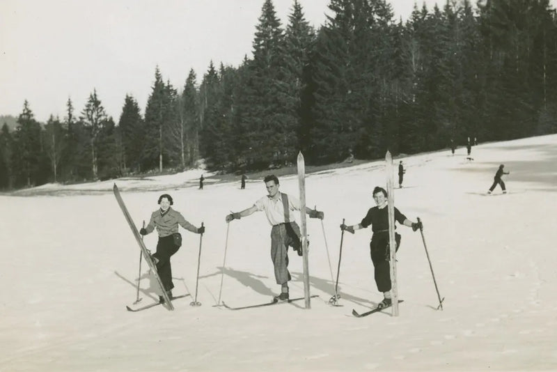 Ski Day by Wild Apple Portfolio. SKU 75782i. Archival Giclee Fine art print for wall decor.