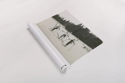 Ski Day by Wild Apple Portfolio. shown as a rolled paper print. Available as archival giclee rolled canvas, fine art paper, or poster print. SKU 75782i.