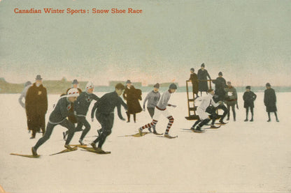Snow Shoe Race by Wild Apple Portfolio. SKU 70704i. Archival Giclee Fine art print for wall decor.