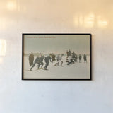Snow Shoe Race by Wild Apple Portfolio. shown as a paper print in a black flame. Available as a archival giclee rolled canvas, fine art paper, or poster print. SKU 70704i.