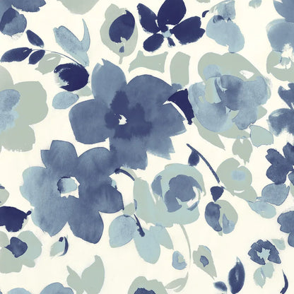 Soft Blue Florals II by Wild Apple Portfolio. SKU 56490a. Archival Giclee Fine art print for wall decor.