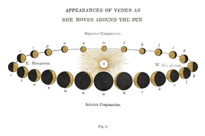 Solar Venus Chart Gold by Wild Apple Portfolio. SKU 64784i. Archival Giclee Fine art print for wall decor.
