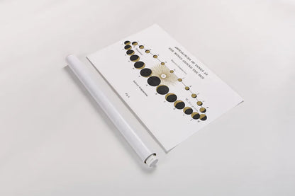 Solar Venus Chart Gold by Wild Apple Portfolio. shown as a rolled paper print. Available as archival giclee rolled canvas, fine art paper, or poster print. SKU 64784i.