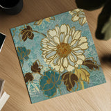 Sophias Flowers Blue II by Wild Apple Portfolio. Shown as a detailed flat fine art print, highlighting archival giclee quality. Available as an archival giclee rolled canvas, fine art paper, or poster print. SKU 8373a.