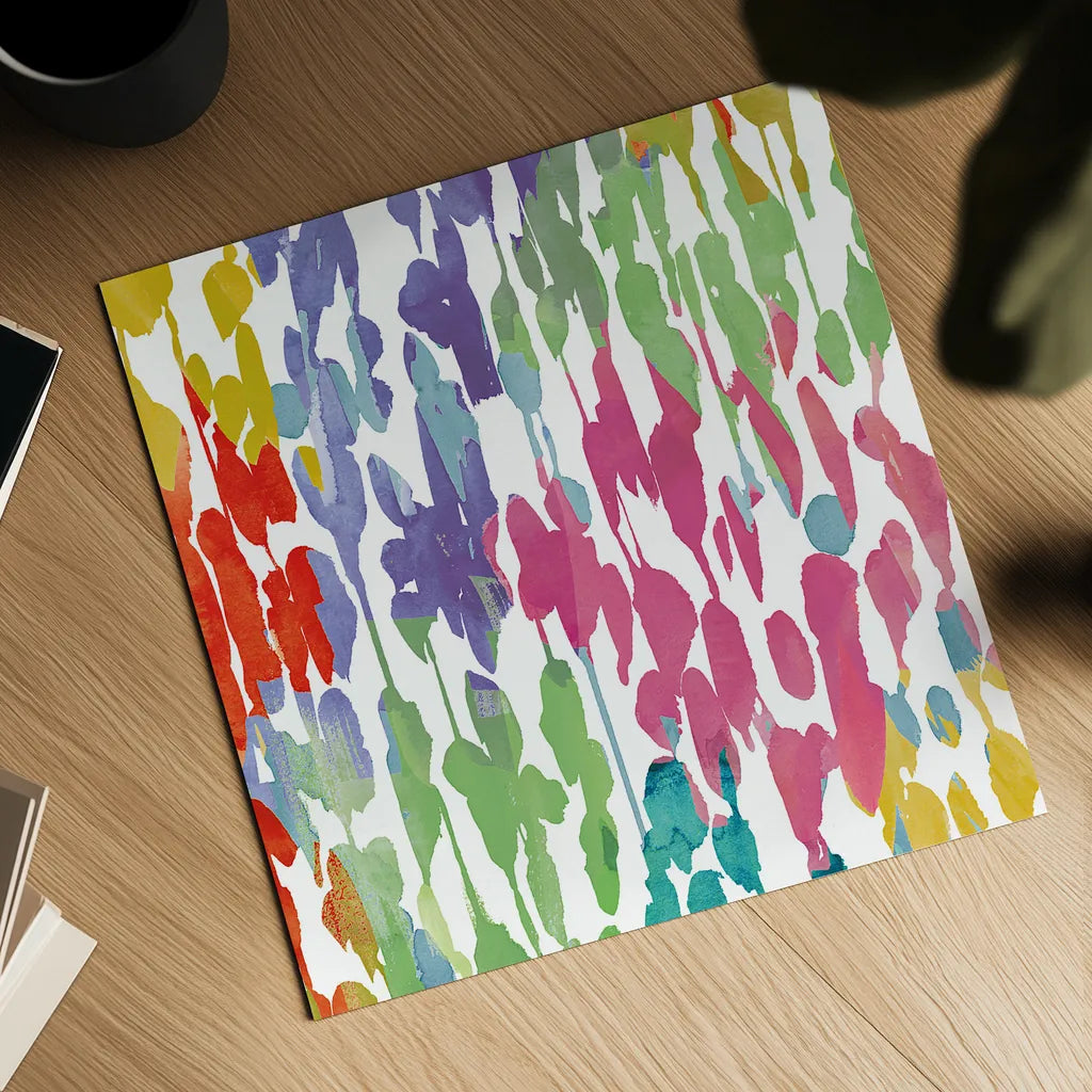 Splashes of Color II by Wild Apple Portfolio. Shown as a detailed flat fine art print, highlighting archival giclee quality. Available as an archival giclee rolled canvas, fine art paper, or poster print. SKU 17229a.