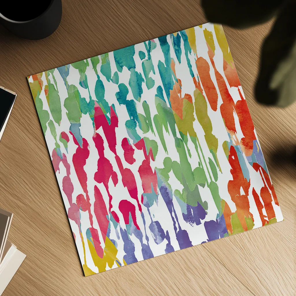 Splashes of Color III by Wild Apple Portfolio. Shown as a detailed flat fine art print, highlighting archival giclee quality. Available as an archival giclee rolled canvas, fine art paper, or poster print. SKU 17230a.