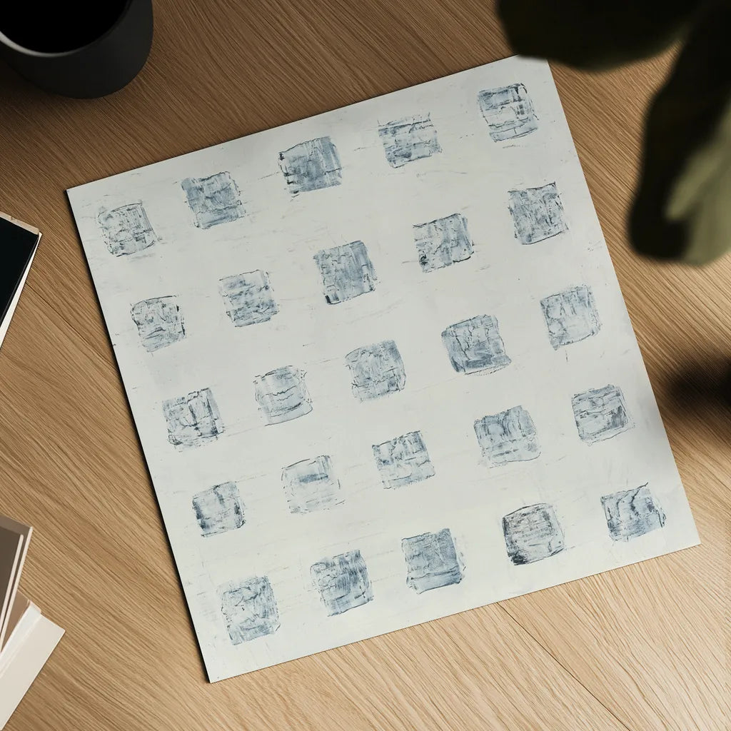 Squares on White by Wild Apple Portfolio. Shown as a detailed flat fine art print, highlighting archival giclee quality. Available as an archival giclee rolled canvas, fine art paper, or poster print. SKU 71758a.