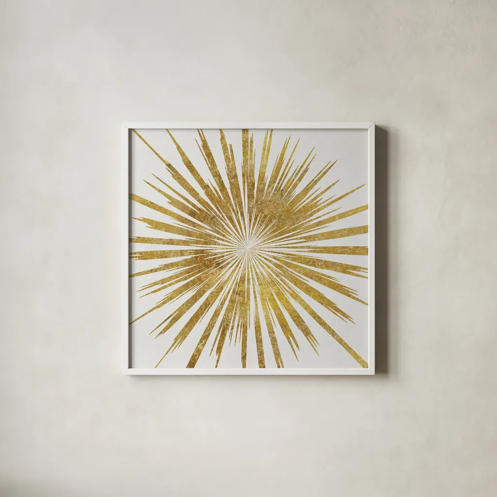 Starshine by Wild Apple Portfolio. Shown in a crisp white glass frame for a clean and minimalist style. Available as an archival giclee rolled canvas, fine art paper, or poster print. SKU 62018a.