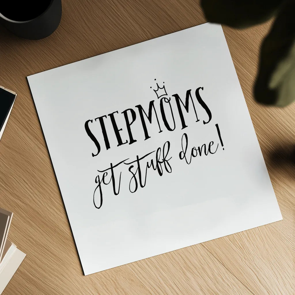 Stepmom Inspiration I by Wild Apple Portfolio. Shown as a detailed flat fine art print, highlighting archival giclee quality. Available as an archival giclee rolled canvas, fine art paper, or poster print. SKU 54757a.