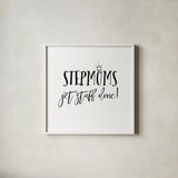 Stepmom Inspiration I by Wild Apple Portfolio. Shown in a crisp white glass frame for a clean and minimalist style. Available as an archival giclee rolled canvas, fine art paper, or poster print. SKU 54757a.