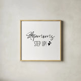 Stepmom Inspiration II by Wild Apple Portfolio. Shown in a natural wood glass frame for a timeless modern aesthetic. Available as an archival giclee rolled canvas, fine art paper, or poster print. SKU 54758a.