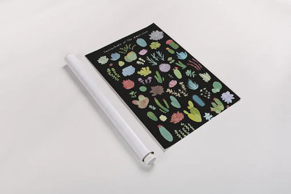Succulent Chart I of the Americas by Wild Apple Portfolio. shown as a rolled paper print. Available as archival giclee rolled canvas, fine art paper, or poster print. SKU 33817h.