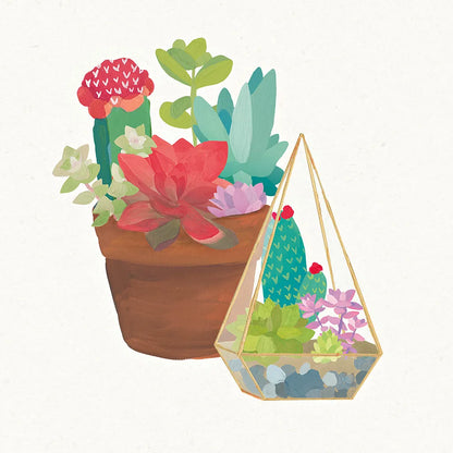 Succulent Garden IV by Wild Apple Portfolio. SKU 21558a. Archival Giclee Fine art print for wall decor.