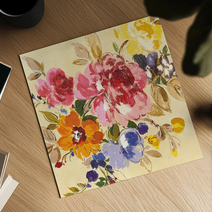 Summer Garden II by Wild Apple Portfolio. Shown as a detailed flat fine art print, highlighting archival giclee quality. Available as an archival giclee rolled canvas, fine art paper, or poster print. SKU 28711a.